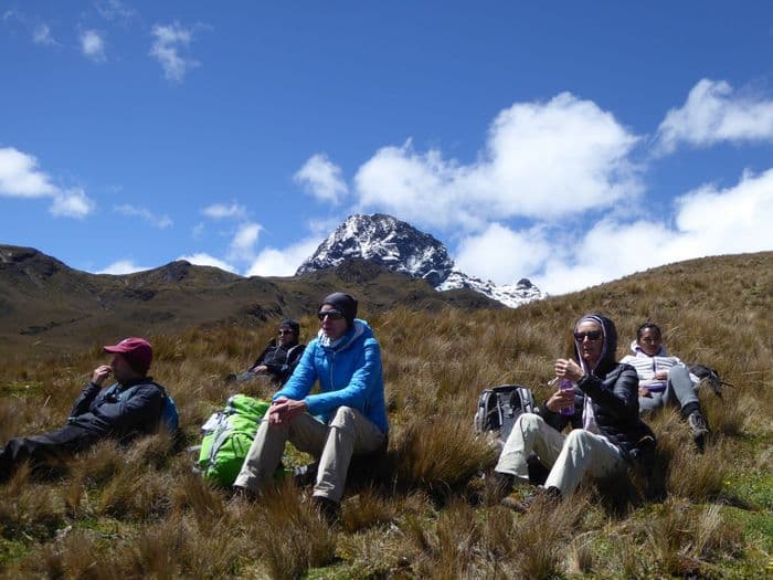 Pause nach einem langen Anstie