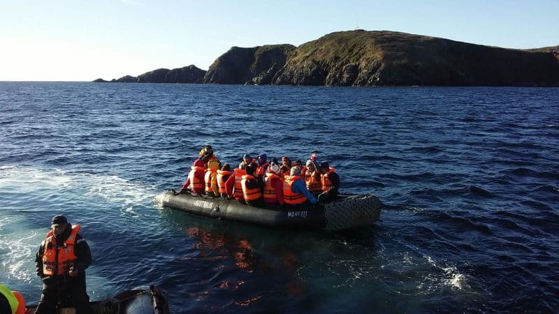 Moment fort, le groupe débarqu