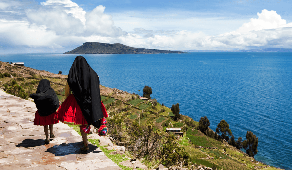 Die Bewohner der Taquile-Insel