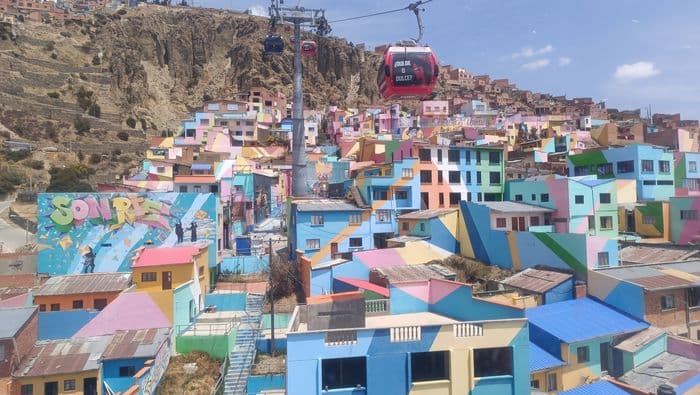 Bunte Viertel von La Paz